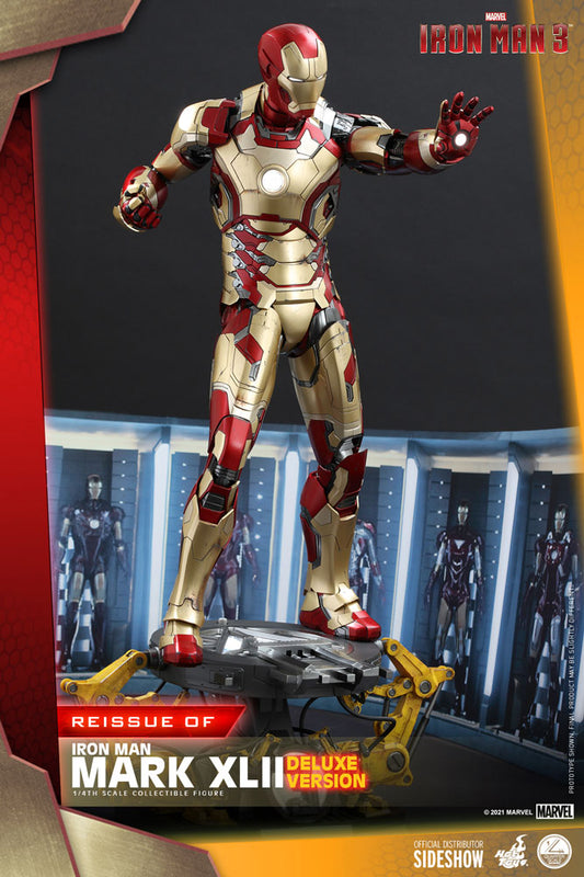 Hot Toys Marvel Iron Man 3 Iron Man Mark XLII (Deluxe Ver.) QS008 1/4th Scale Figure (Reissue)