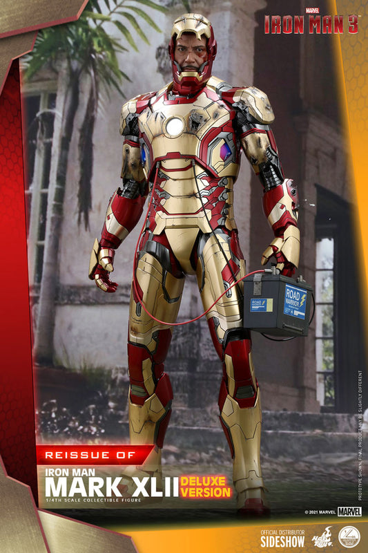 Hot Toys Marvel Iron Man 3 Iron Man Mark XLII (Deluxe Ver.) QS008 1/4th Scale Figure (Reissue)