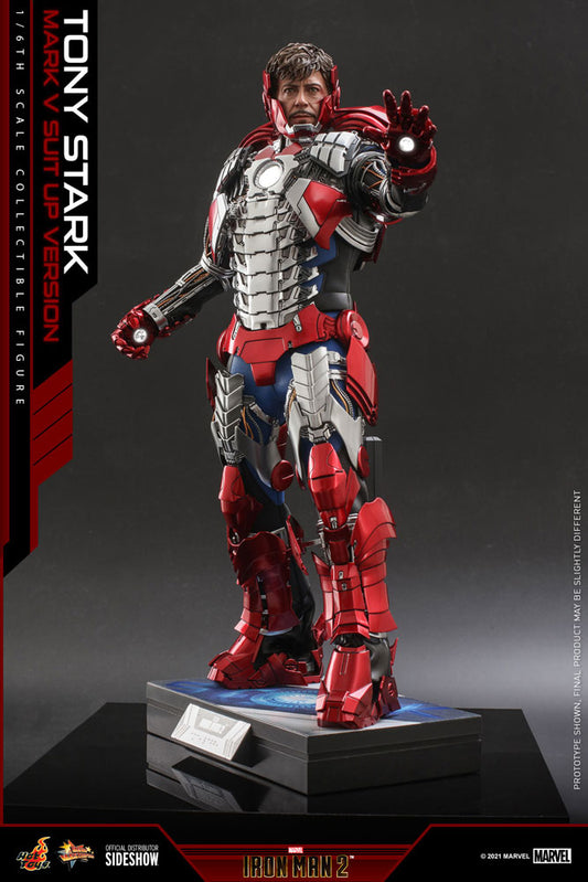 Hot Toys Iron Man 2 Tony Stark (Mark V Suit Up Ver.) MMS599 1/6th Scale Collectible Figure