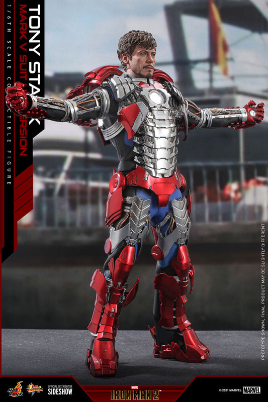 Hot Toys Iron Man 2 Tony Stark (Mark V Suit Up Ver.) MMS599 1/6th Scale Collectible Figure