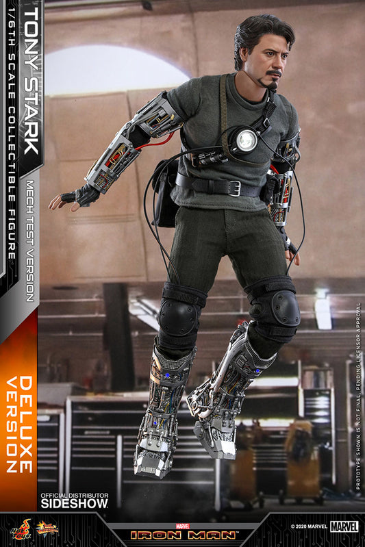 Hot Toys Marvel Iron Man Tony Stark (Mech Test Ver.) Deluxe MMS582 1/6th Scale Collectible Figure